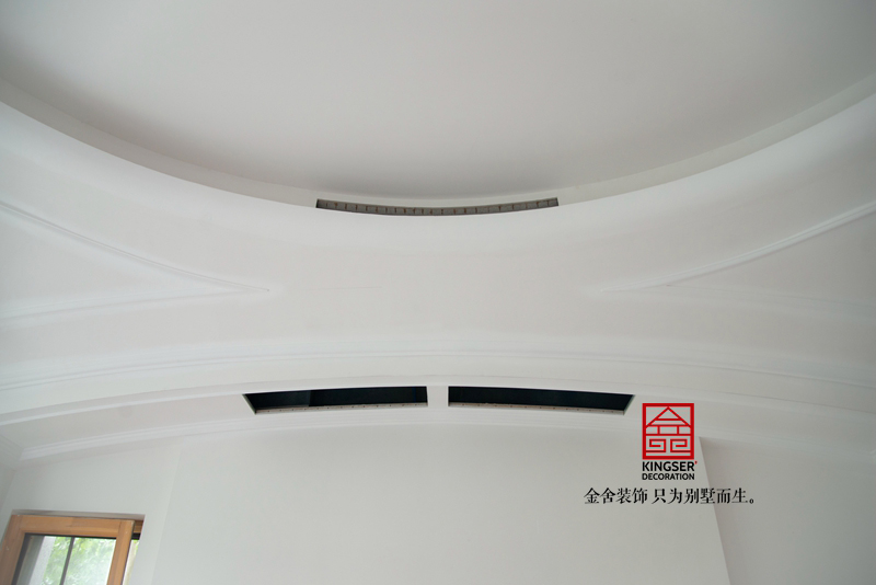 石家莊別墅裝修原河名墅施工現場(chǎng)