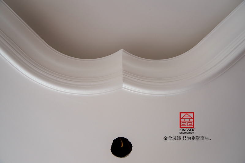 石家莊原河名墅別墅裝修施工現場(chǎng)