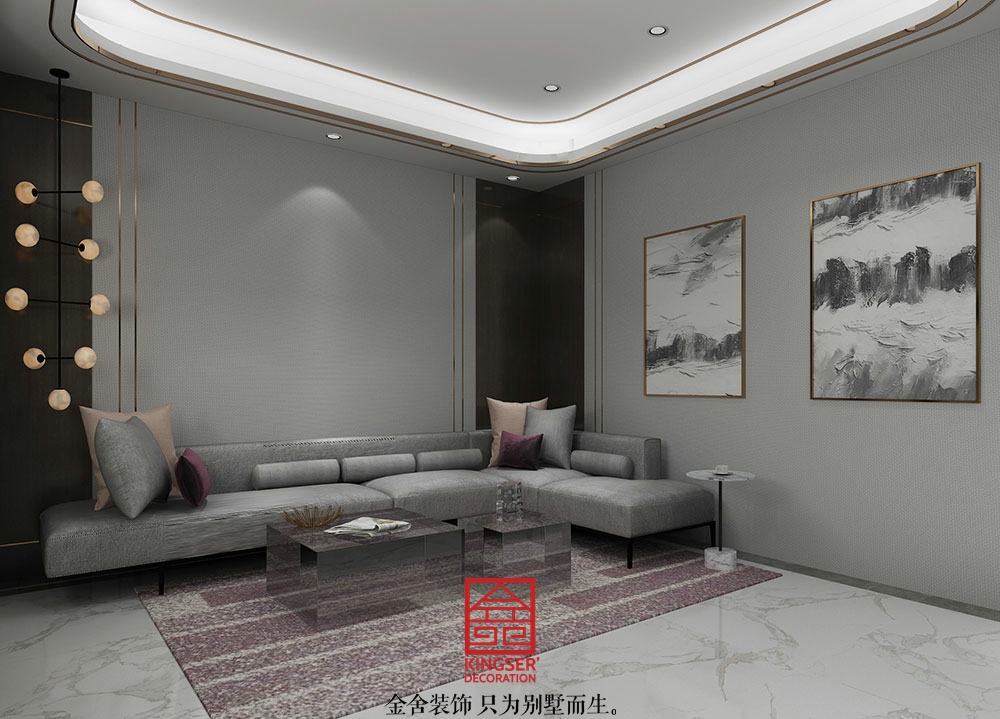 龍湖天辰原著(zhù)裝修-輕奢風(fēng)格-客廳