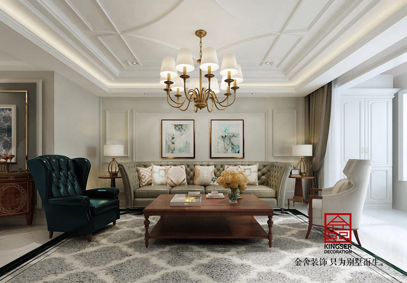 融創(chuàng  )中心180平米裝修-客廳