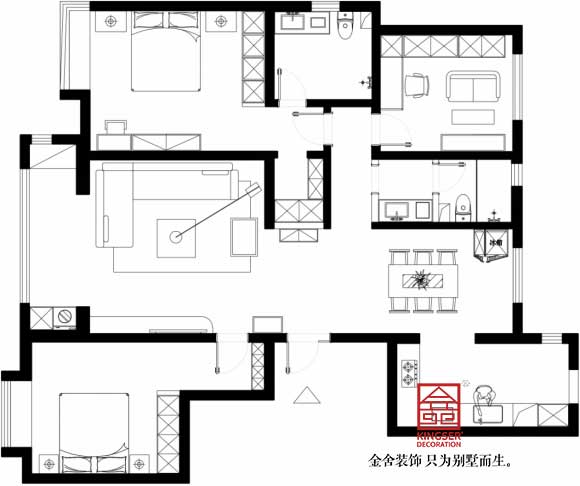 尚賓城173平米裝修戶(hù)型分析