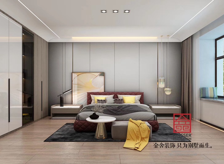 榮盛華府205平米現代簡(jiǎn)約裝修-臥室