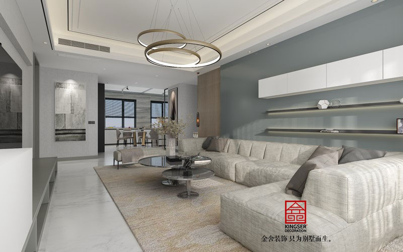 融創(chuàng  )中心217平現代風(fēng)格-客廳效果圖