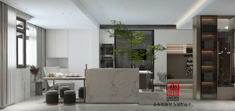 榮盛華府210㎡現代簡(jiǎn)約裝修實(shí)景