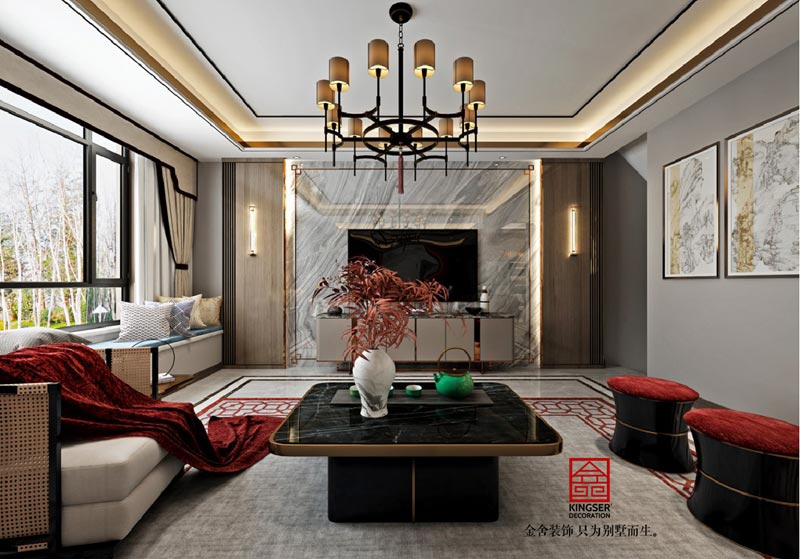 中央云著(zhù)效果圖347平新中式風(fēng)格