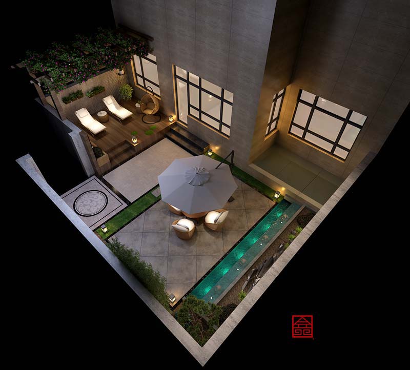 萬(wàn)和原著(zhù)下躍220平米新中式風(fēng)格裝修設計