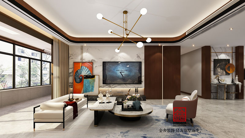 融創(chuàng  )中心裝修效果圖-客廳