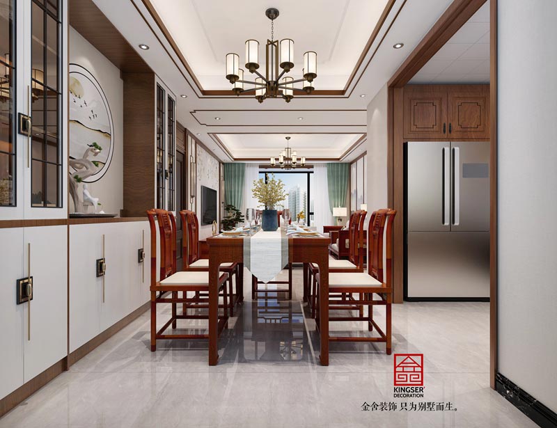 融創(chuàng  )中心裝修125平米新中式風(fēng)格效果圖