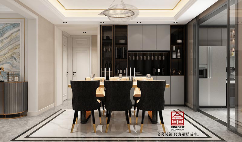 融創(chuàng  )中心180平米美式輕奢風(fēng)格裝修設計