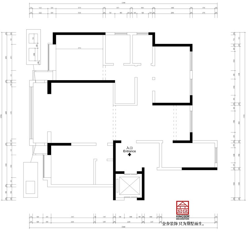 天山熙湖141平米戶(hù)型原始平面圖