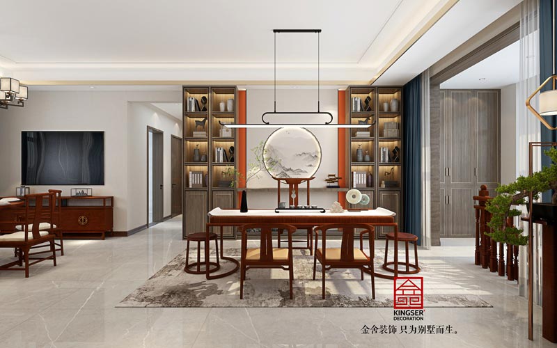 萬(wàn)合名著(zhù)下躍裝修260平米新中式風(fēng)格效果圖