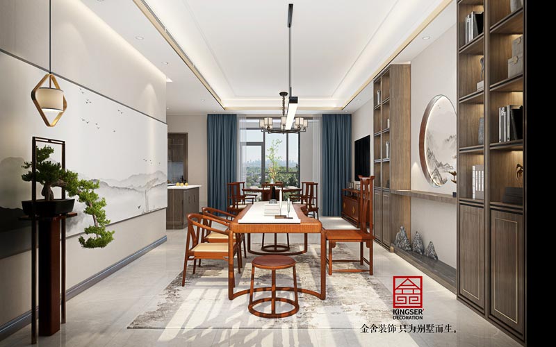 萬(wàn)合名著(zhù)下躍裝修260平米新中式風(fēng)格效果圖