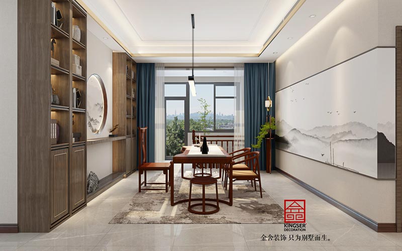 萬(wàn)合名著(zhù)下躍裝修260平米新中式風(fēng)格效果圖