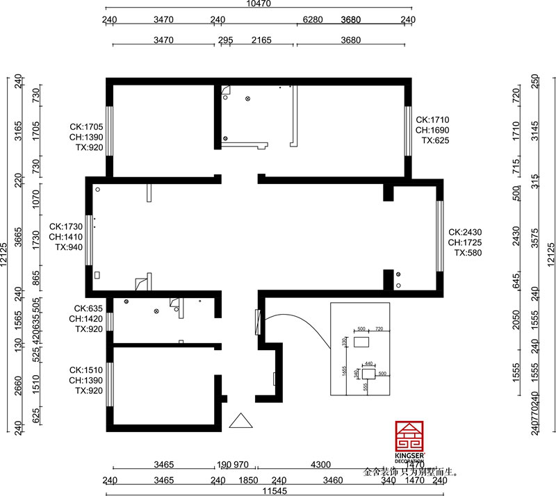河西苑130㎡戶(hù)型原始平面圖