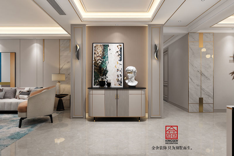 東南智匯城191平米美式輕奢風(fēng)格裝修設計