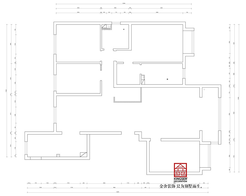 東南智匯城191平米戶(hù)型設計平面布局圖