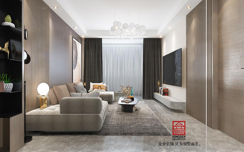 東南智匯城98㎡現代輕奢風(fēng)格裝修效果圖