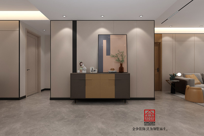 榮盛御府現代簡(jiǎn)約風(fēng)格裝修玄關(guān)效果圖