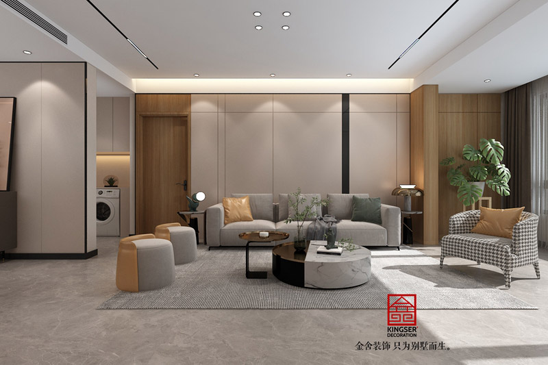榮盛御府現代簡(jiǎn)約風(fēng)格裝修客廳效果圖