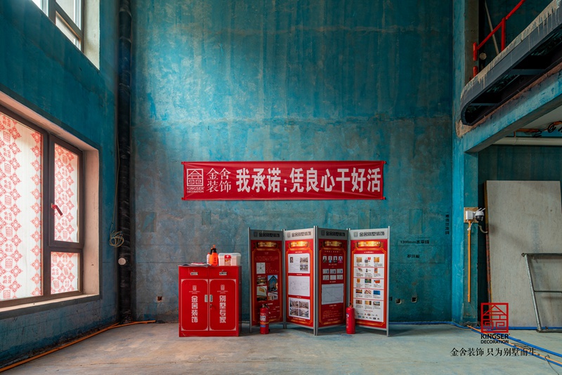 石家莊榮盛御府裝修水電階段施工現場(chǎng)