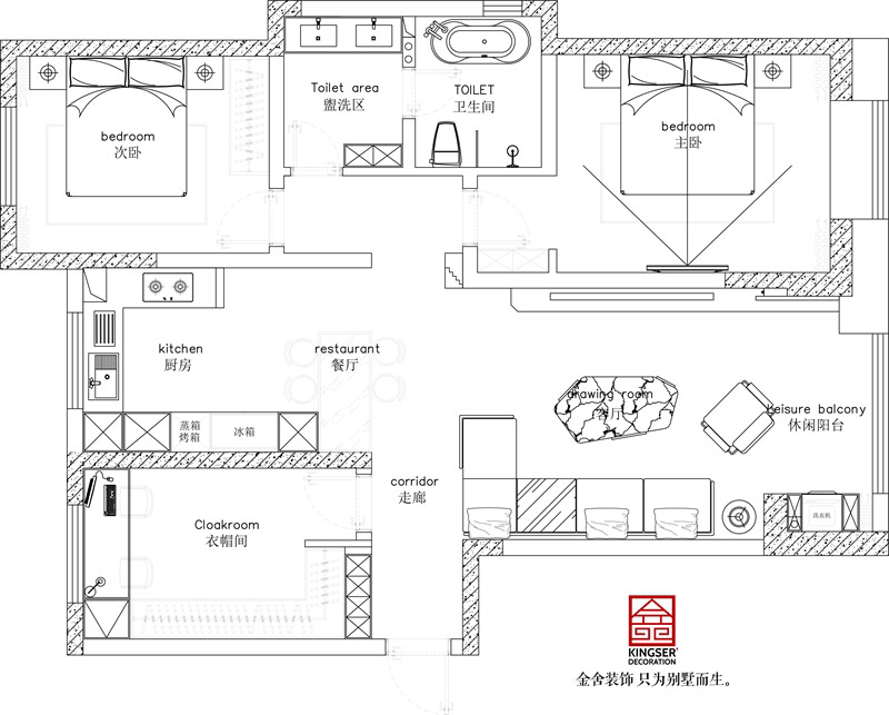 鉑宮后海127㎡現代風(fēng)格戶(hù)型解析