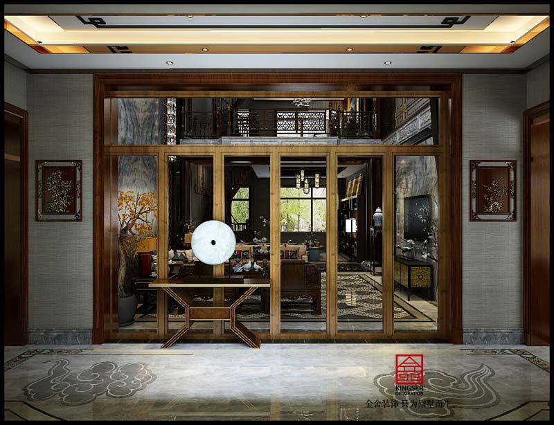 正定自建別墅裝修門(mén)廳效果圖