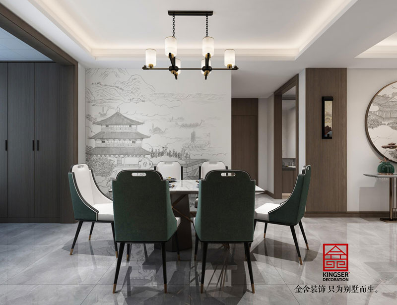 榮盛御府裝修186㎡現代輕奢風(fēng)格效果圖