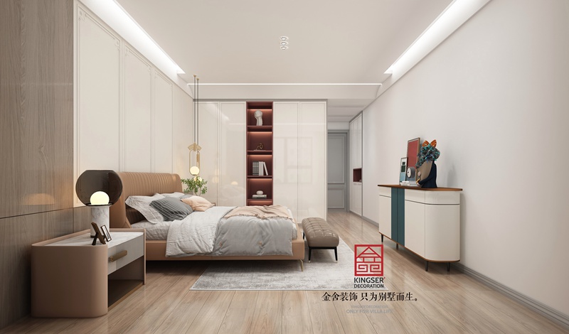 德賢華府現代輕法風(fēng)格裝修圖片--臥室