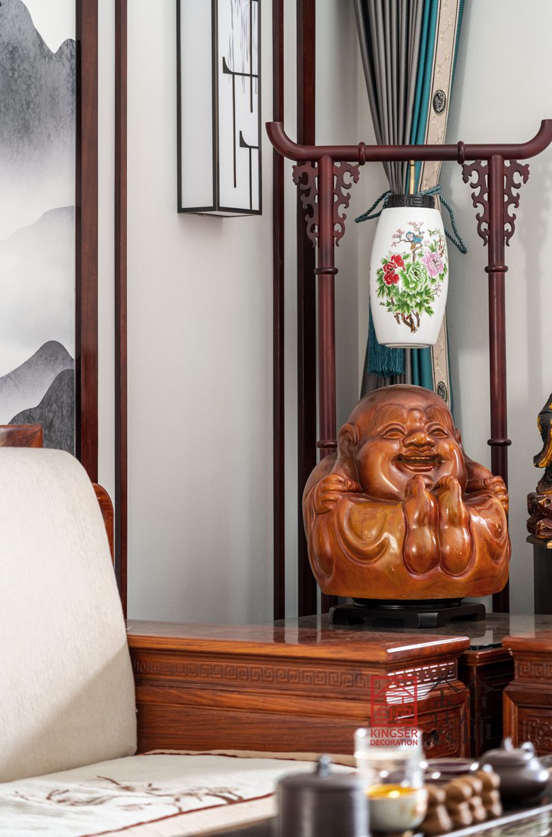 榮盛華府新中式風(fēng)格裝修設計實(shí)景圖