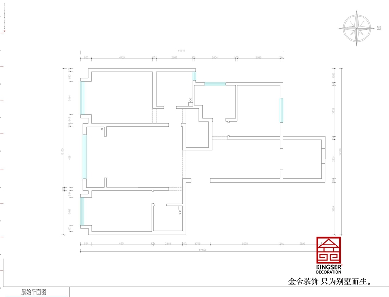 融創(chuàng  )臻園壹號170平米戶(hù)型原始平面圖