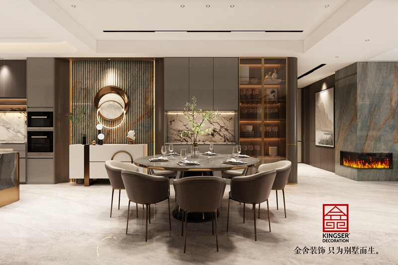 天陽(yáng)御龍灣輕奢風(fēng)格餐廳效果圖
