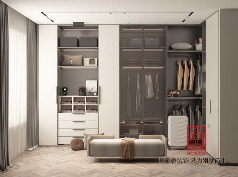 榮盛華府現代風(fēng)格裝修衣帽間效果圖
