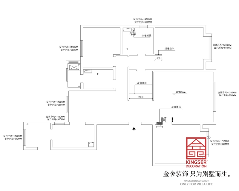融創(chuàng )江坪園160平三室兩衛戶(hù)型新建圖