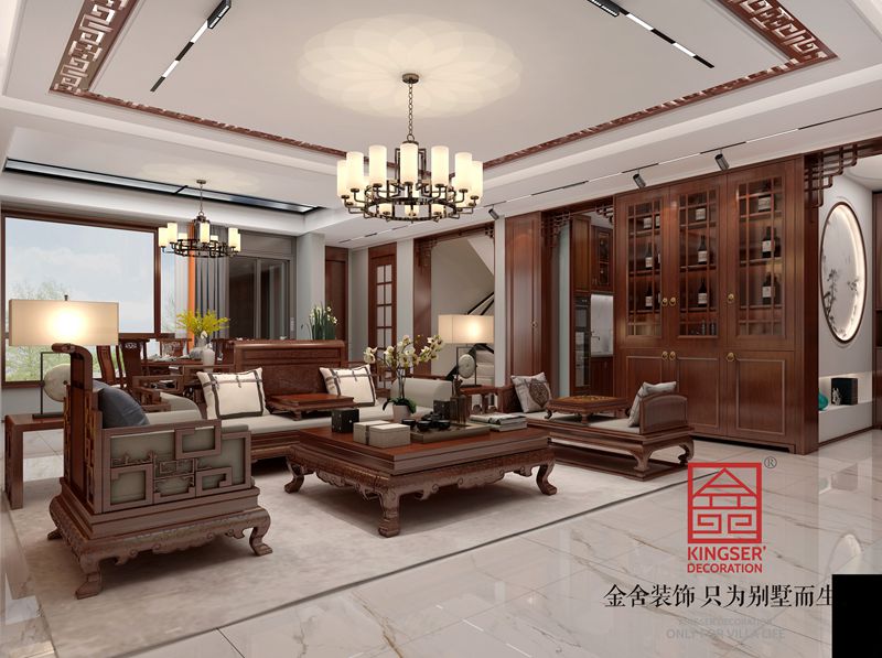 正定開(kāi)元府260平簡(jiǎn)約中式裝修效果圖