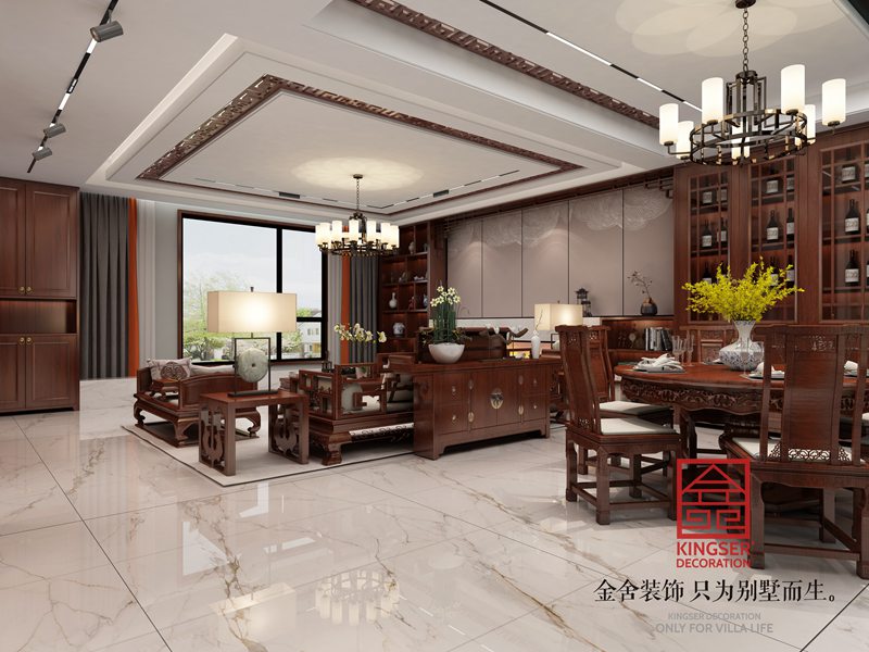 正定開(kāi)元府260平簡(jiǎn)約中式裝修效果圖