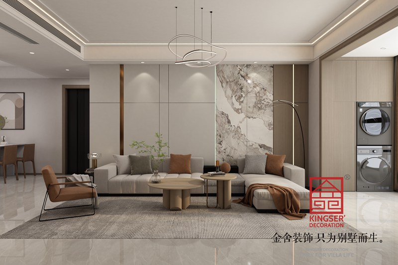 國仕山輕奢風(fēng)格客廳裝修設計