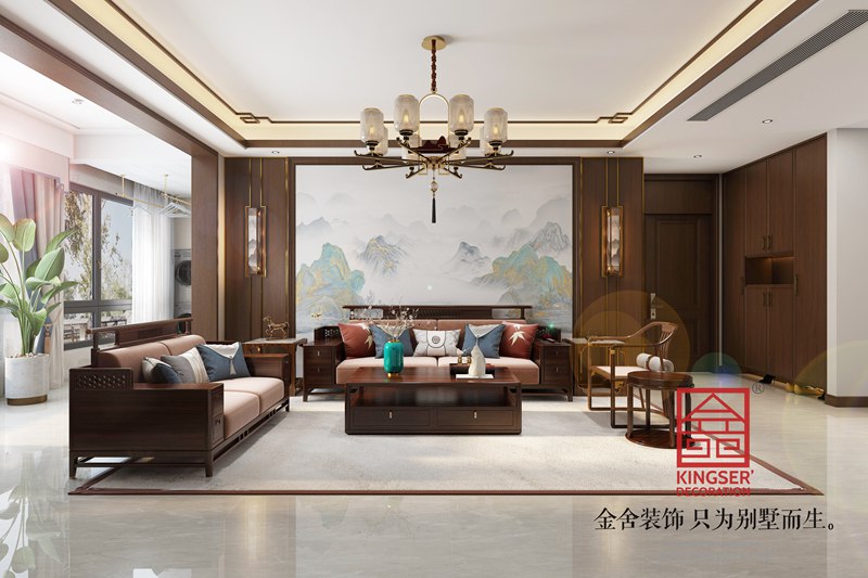 漢王府躍層戶(hù)型裝修客廳效果圖