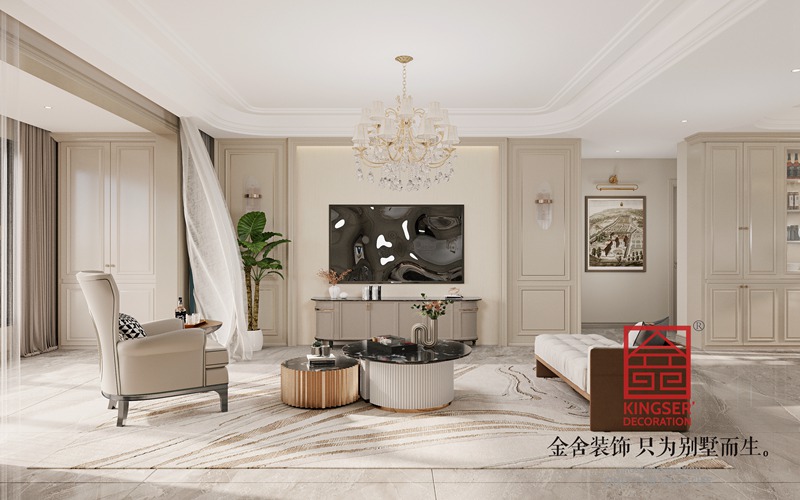 漢王府裝修160平現代美式風(fēng)格效果圖
