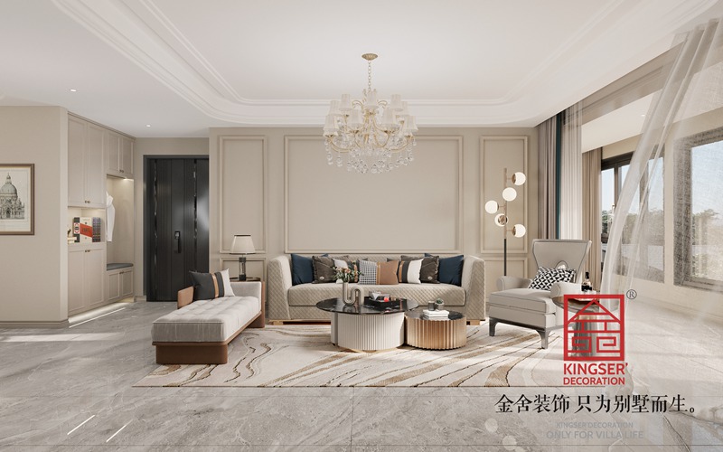 漢王府裝修160平現代美式風(fēng)格效果圖