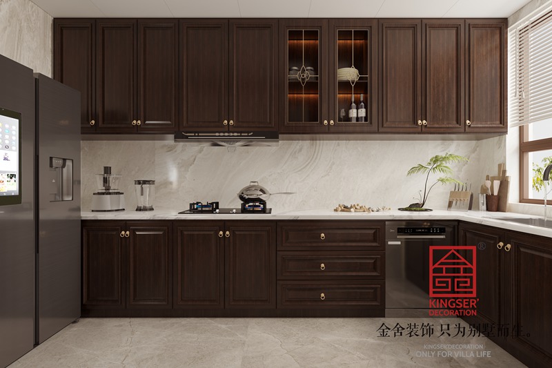 漢王府140平新中式風(fēng)格廚房裝修設計