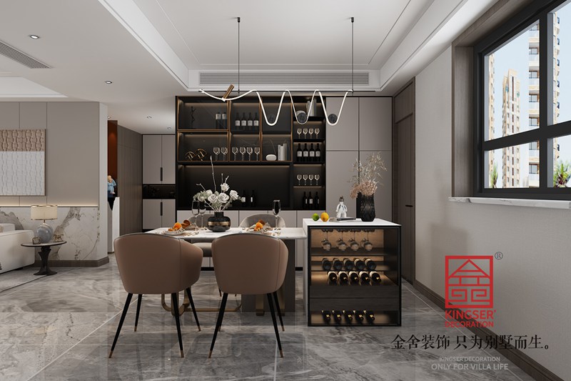 維多利亞212㎡現代簡(jiǎn)約餐廳裝修設計