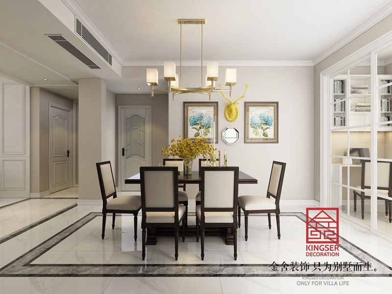 奧北公元美式極簡(jiǎn)風(fēng)格餐廳裝修設計