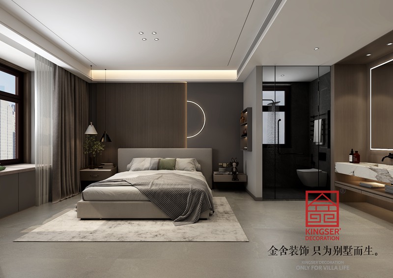 德賢華府190㎡現代風(fēng)格臥室裝修設計