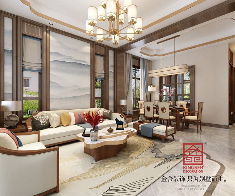 碧桂園180平新中式風(fēng)格裝修設計