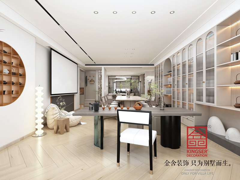 天海譽(yù)天下現代詫寂風(fēng)客廳裝修