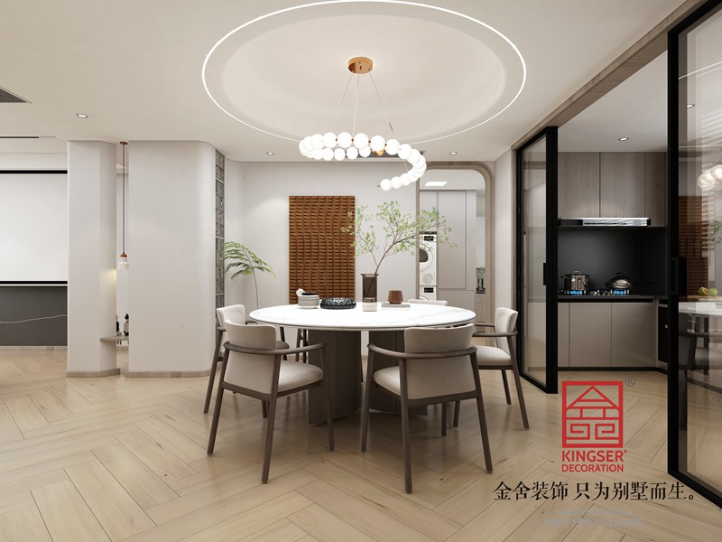 天海譽(yù)天下現代詫寂風(fēng)餐廳裝修