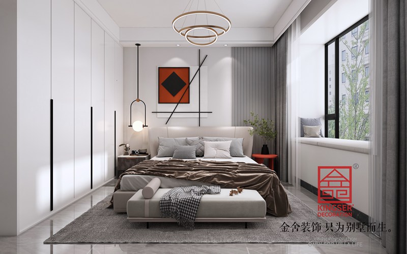 中冶德賢公館現代極簡(jiǎn)風(fēng)格臥室裝修