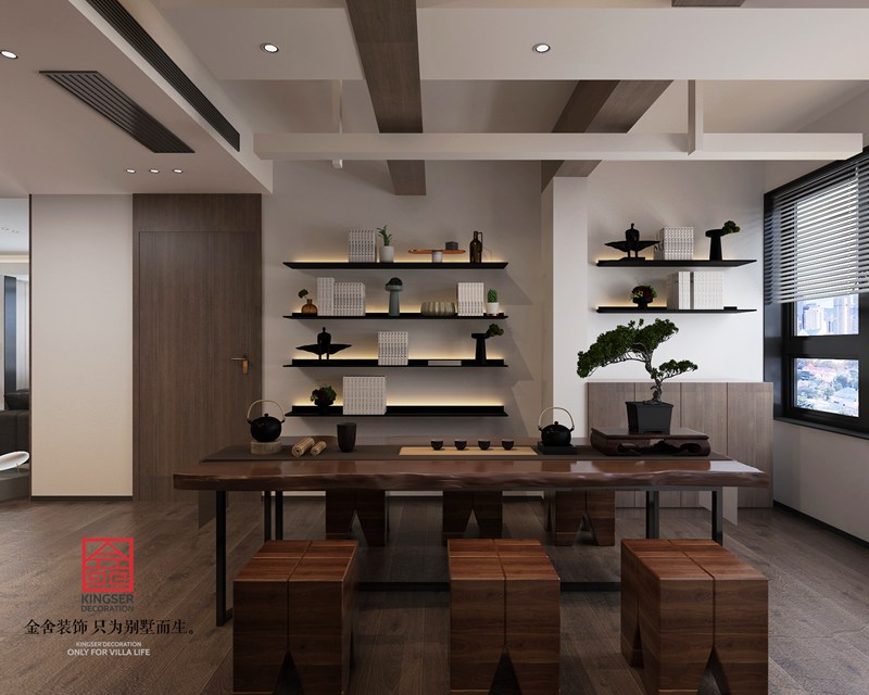 榮盛華府190㎡臺式簡(jiǎn)約風(fēng)格裝修設計
