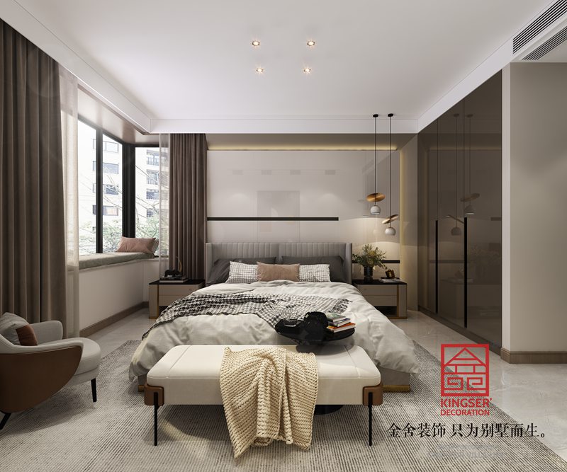 德賢公館現代風(fēng)格主臥裝修設計