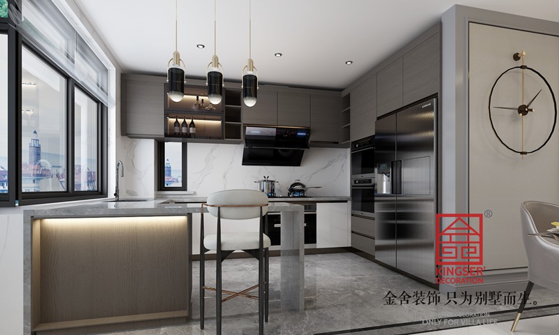 榮盛華府210㎡美式風(fēng)格廚房設計
